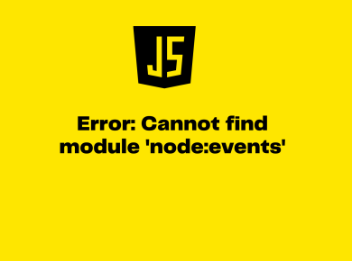 Error: Cannot find module 'node:events'