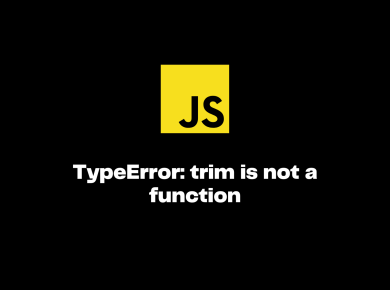TypeError: trim is not a function