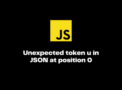 Unexpected token u in JSON at position 0